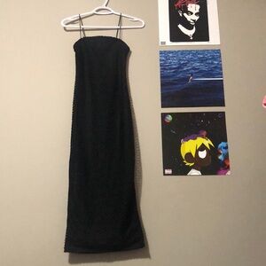 Long fishnet black dress from forever 21.